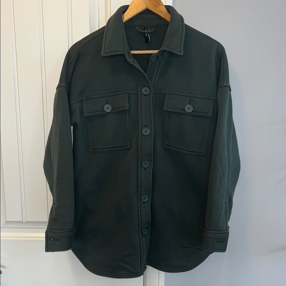 Lazypants Dark Green Button-Up Jacket M